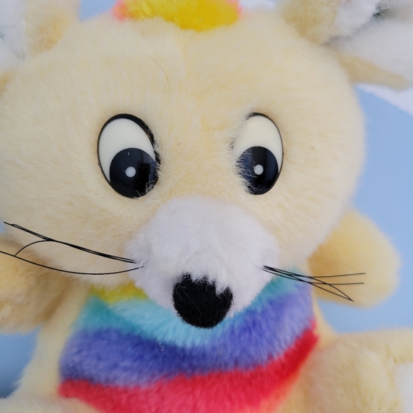 Vintage Easter Friends Stuffed Animal Plush Rainbow Puppy Mouse Bunny - Picture 6 of 16